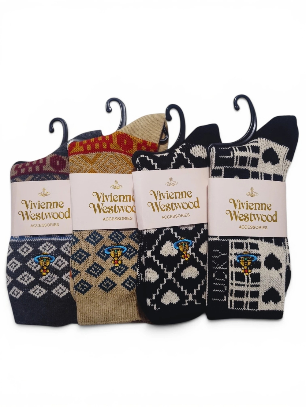 🆕️ 4 pairs Vivienne Westwood Mid-Calf Socks Size Medium - Picture 3 of 9